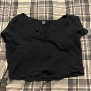 Black Cropped Top